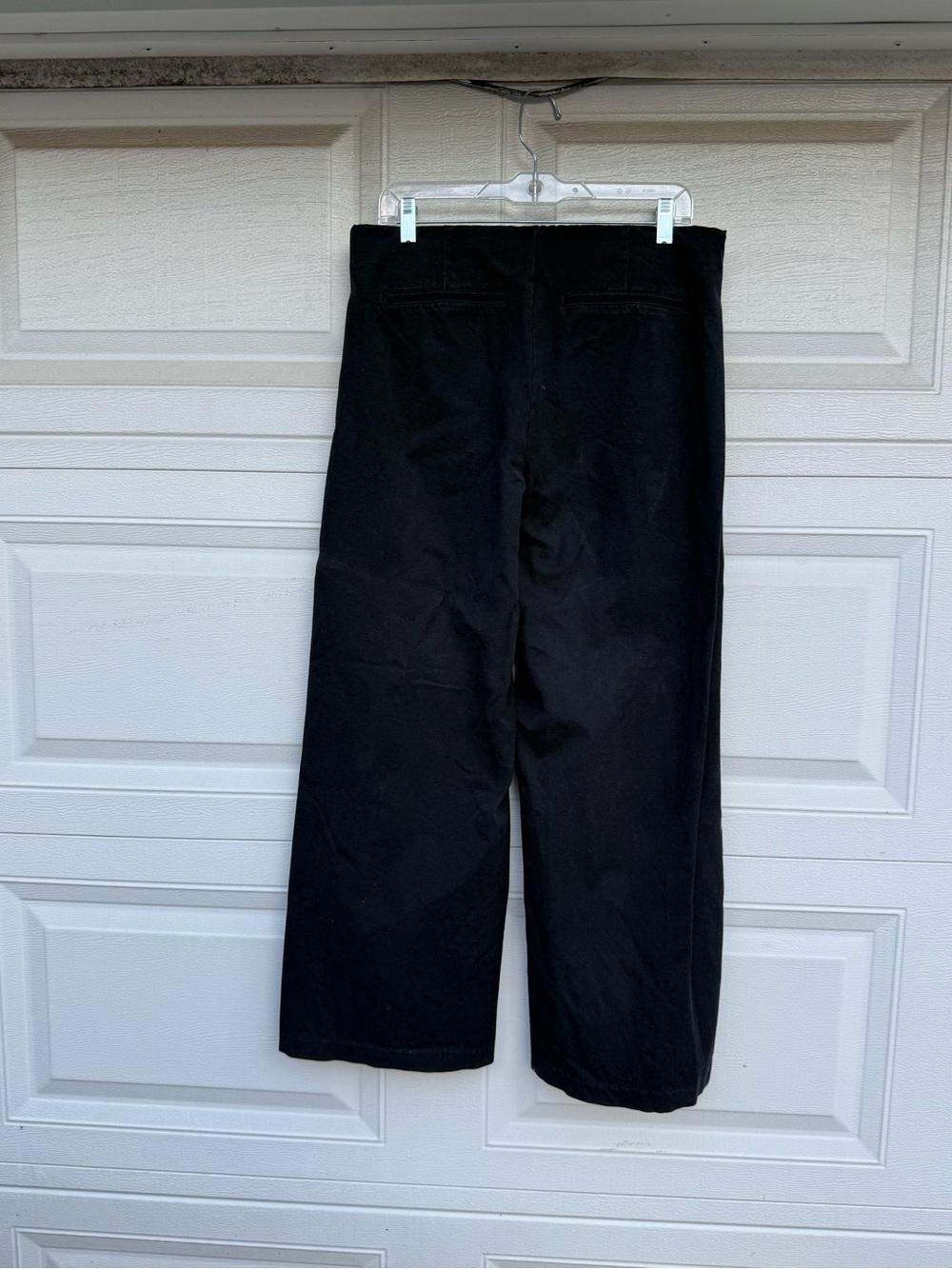 Old Navy High Waist Wide-Leg Pixie Pants with Front Seams in Black Jack L - Picture 3 of 10